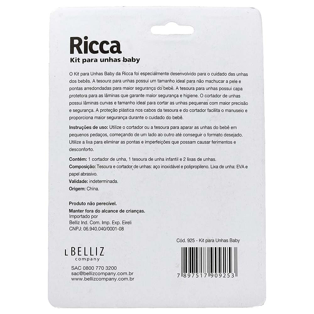 Kit Manicure Ricca Baby Colors Kit