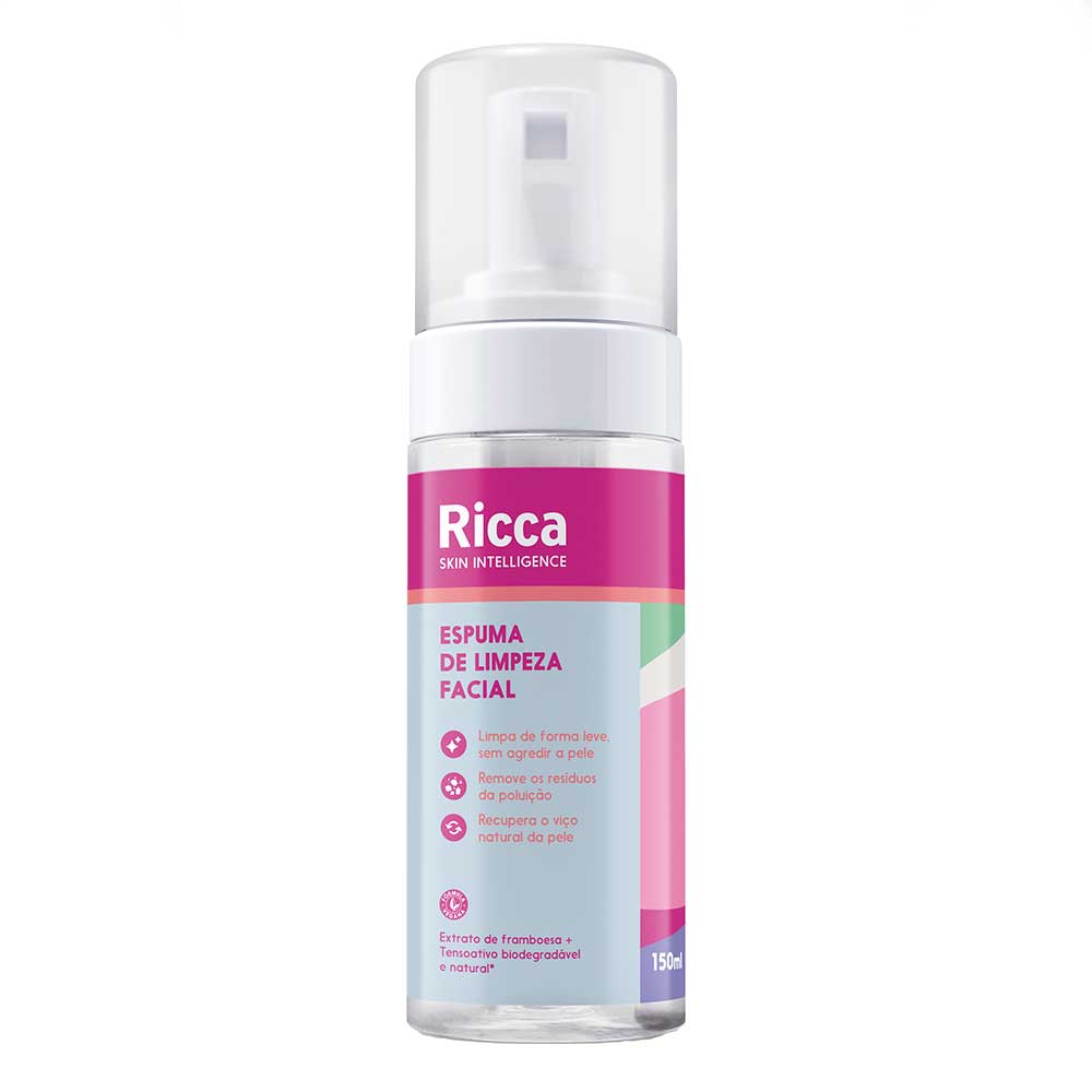Espuma de Limpeza Facial Ricca Framboair 150ml