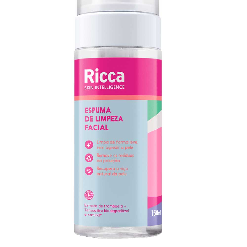 Espuma de Limpeza Facial Ricca Framboair 150ml