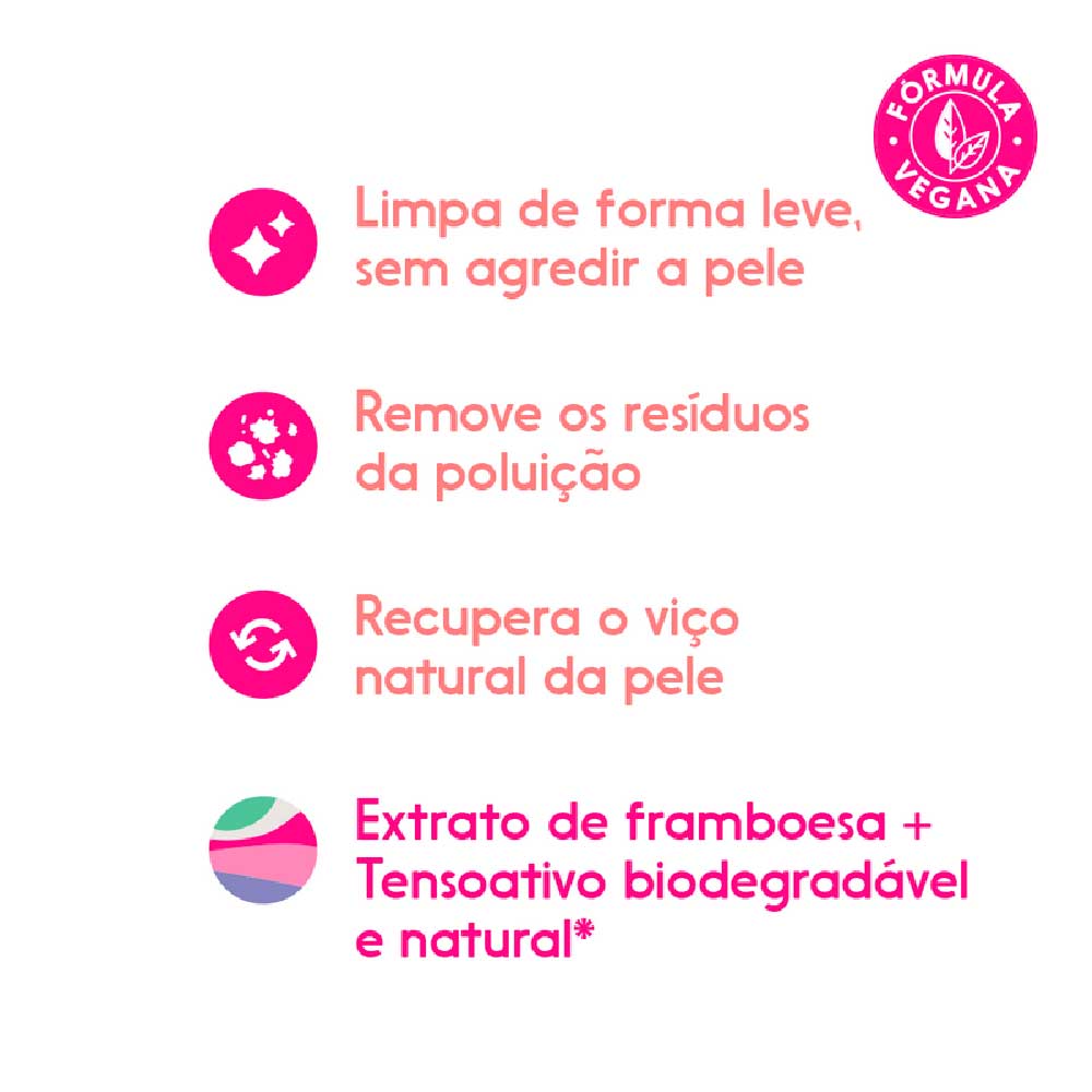 Espuma de Limpeza Facial Ricca Framboair 150ml