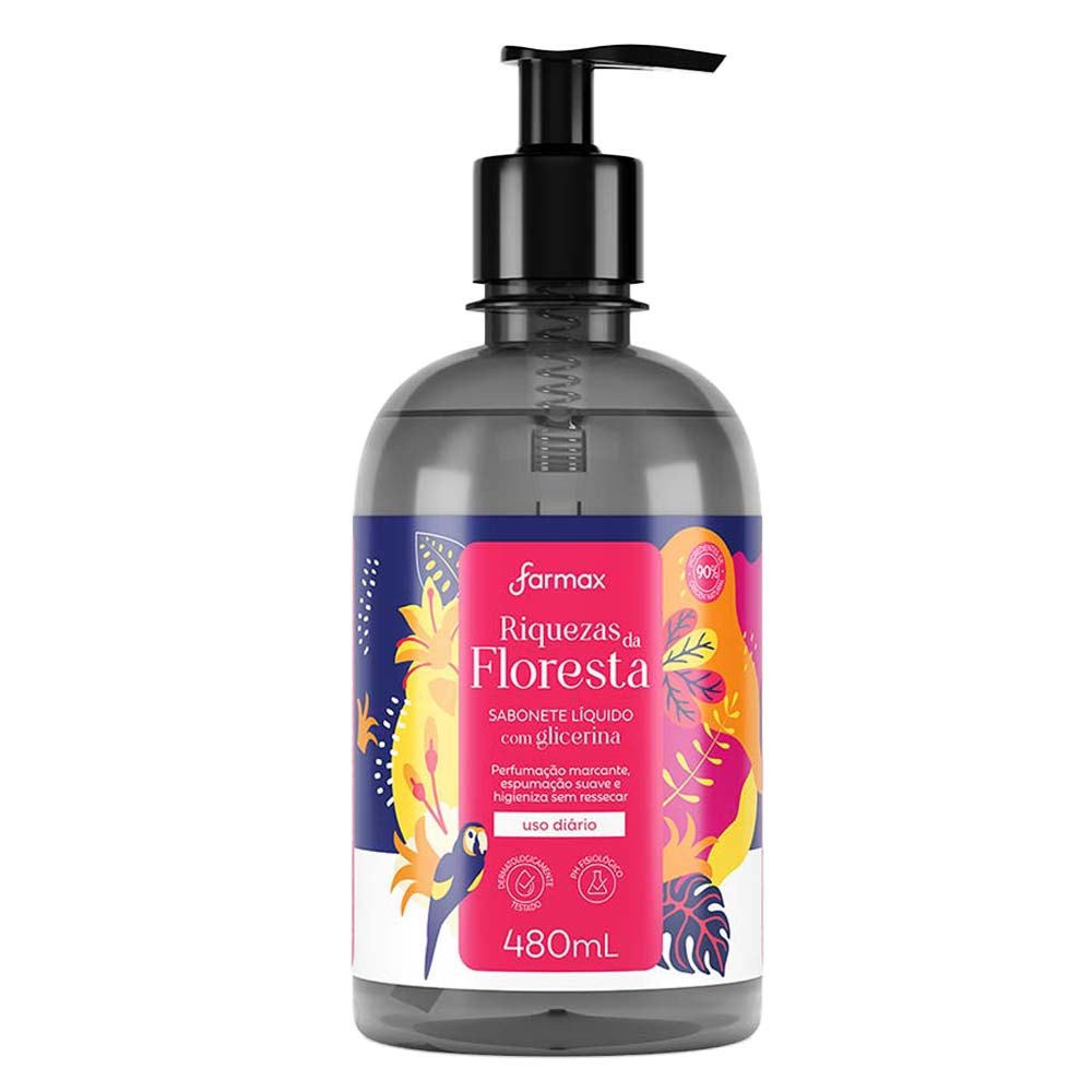 Sabonete Líquido Farmax Riquezas da Floresta 480ml