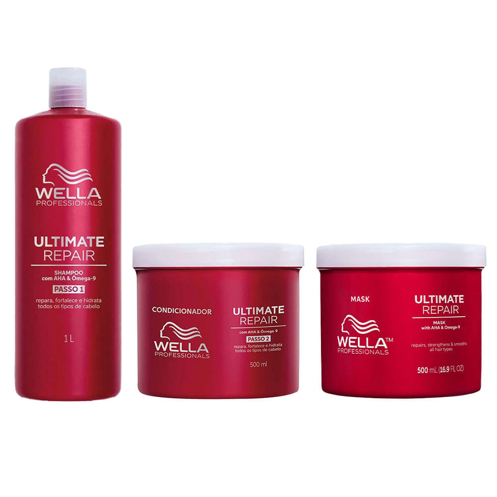 Wella Professionals Ultimate Repair Kit - Shampoo + Condicionador + Máscara Kit