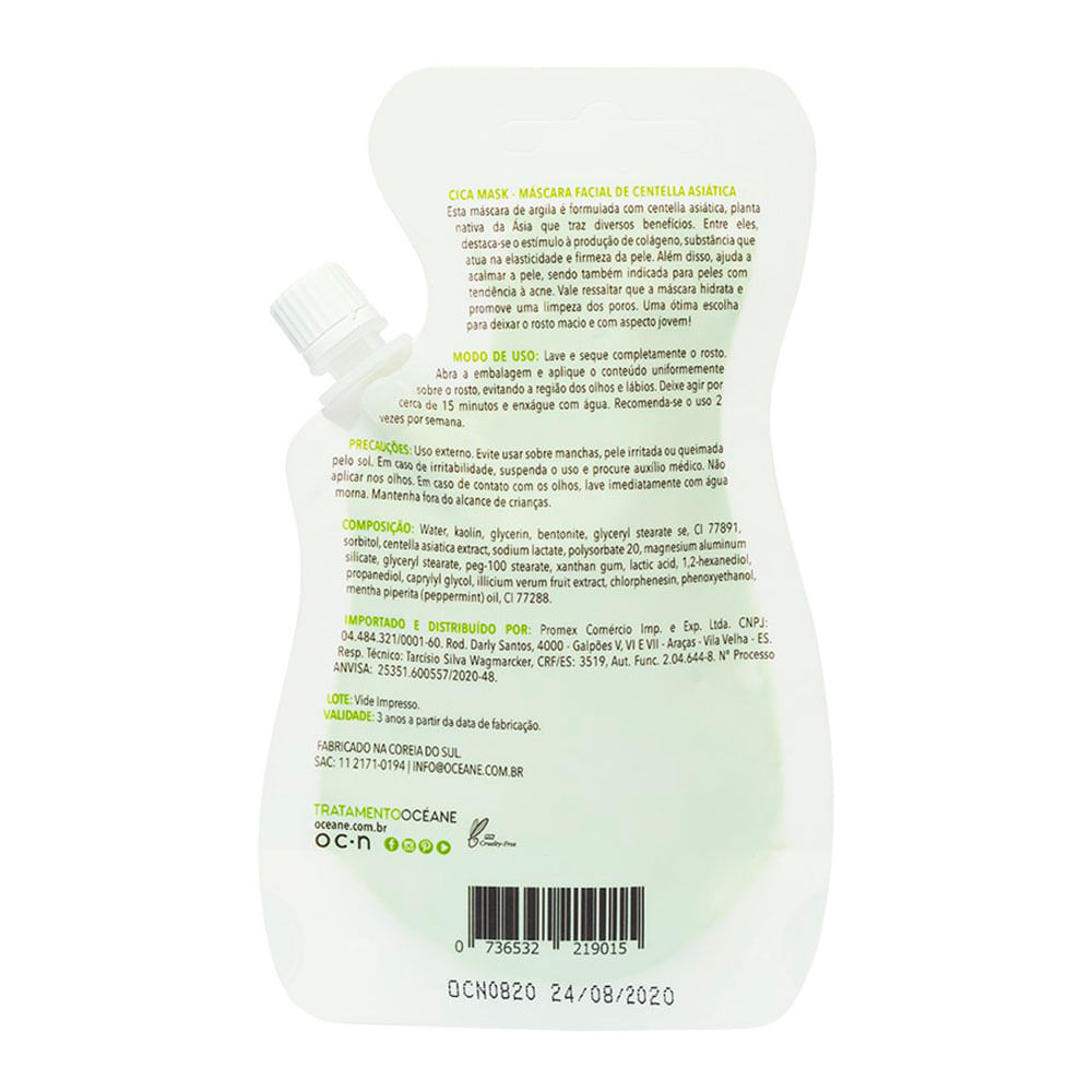 Máscara Facial Océane – Centella Asiática 35ml