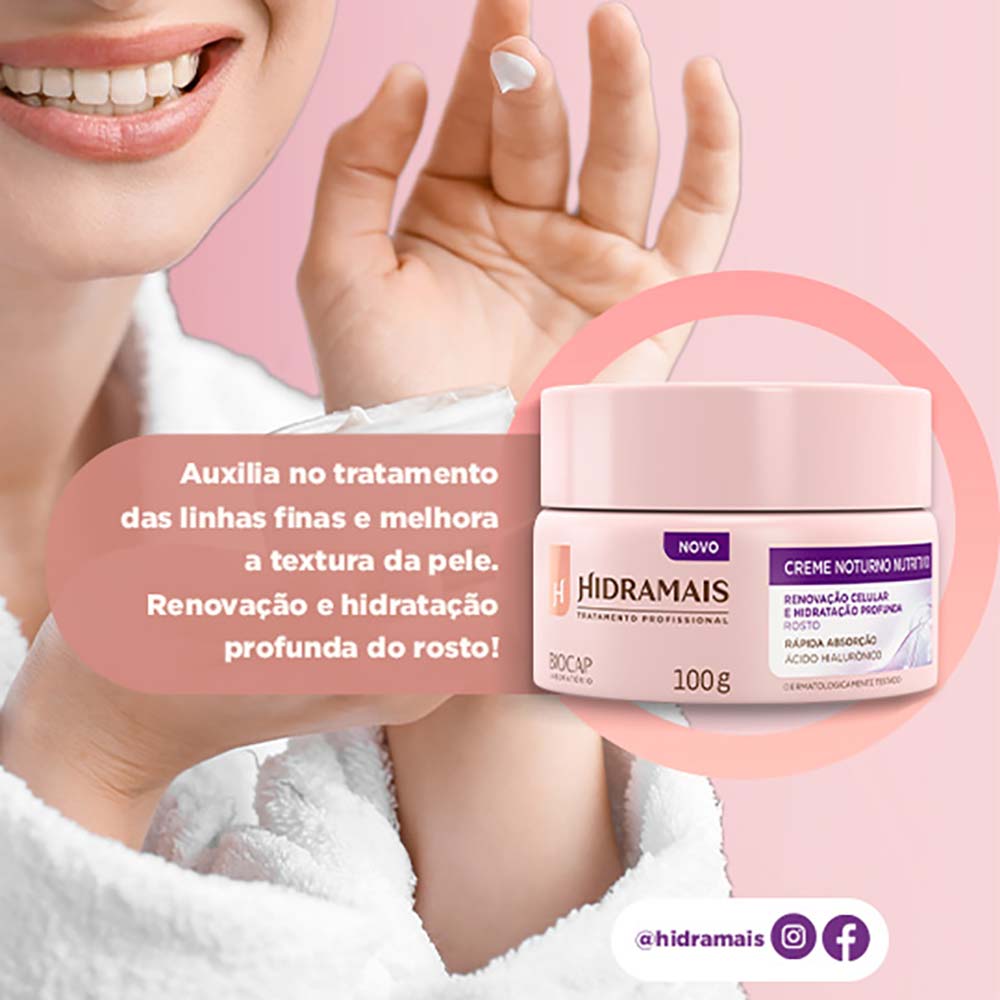 Creme Noturno Nutritivo Hidramais 100g