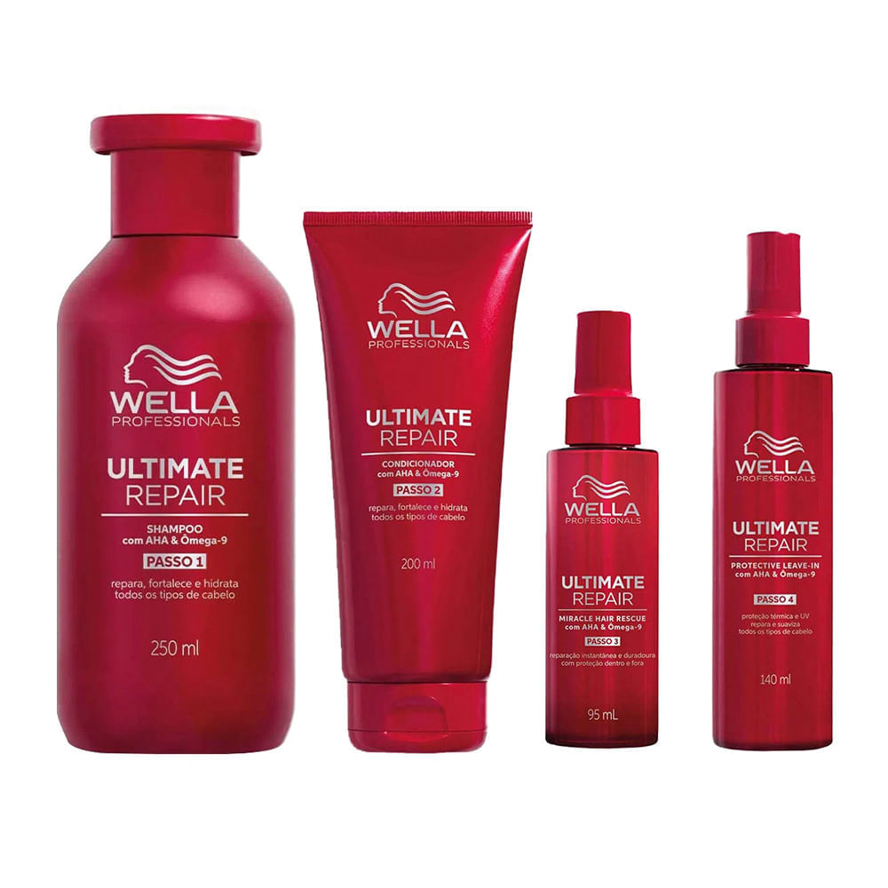 Wella Professionals Ultimate Repair Kit - Shampoo + Condicionador + Leave-In + Protetor Kit