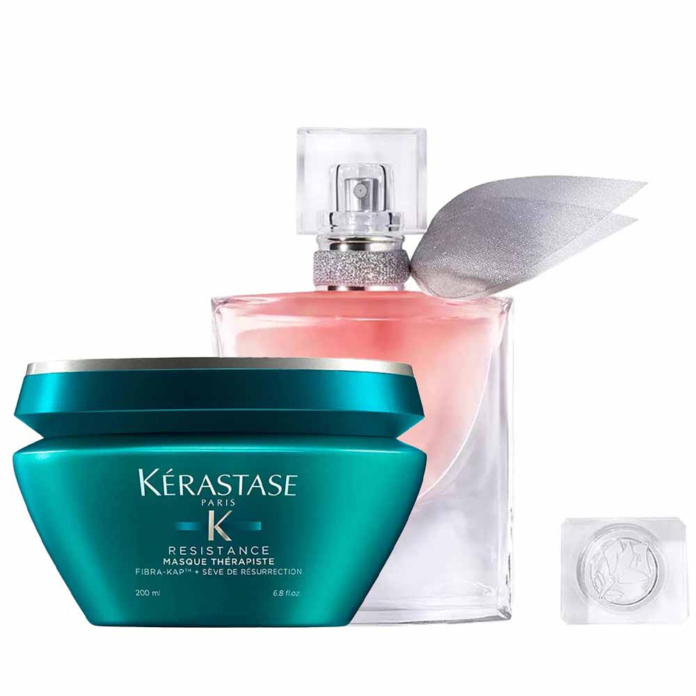 Kit Perfume Feminino La Vie Est Belle Eau de Parfum 30ml + Máscara de Tratamento Kérastase Résistance Therapiste 200ml