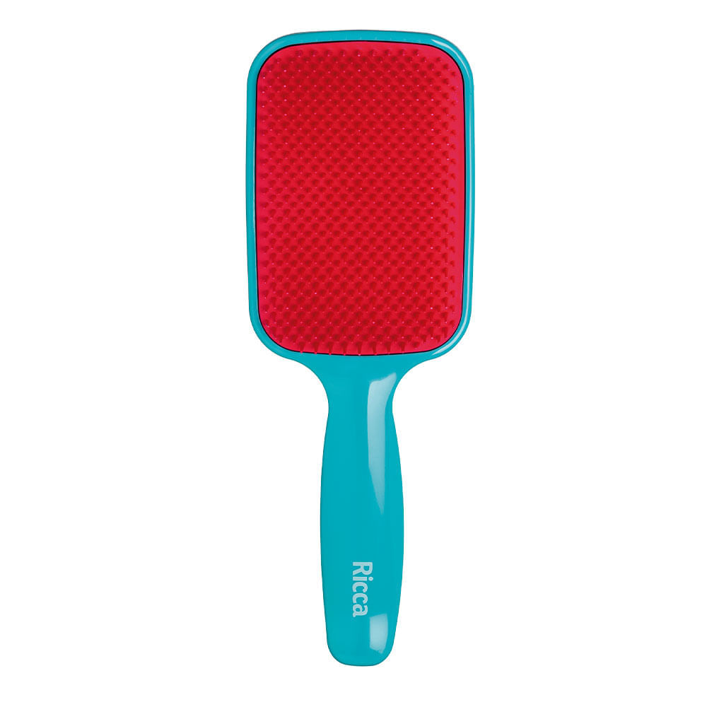 Escova de Cabelo Ricca Raquete Para Desembaraçar - Blue 1 Un