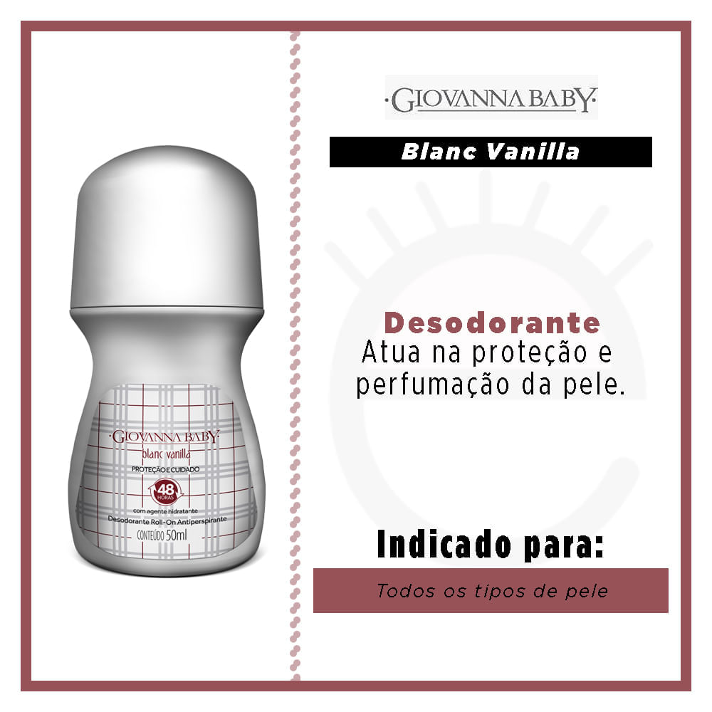 Desodorante Roll On Feminino - Blanc Vanilla 50ml