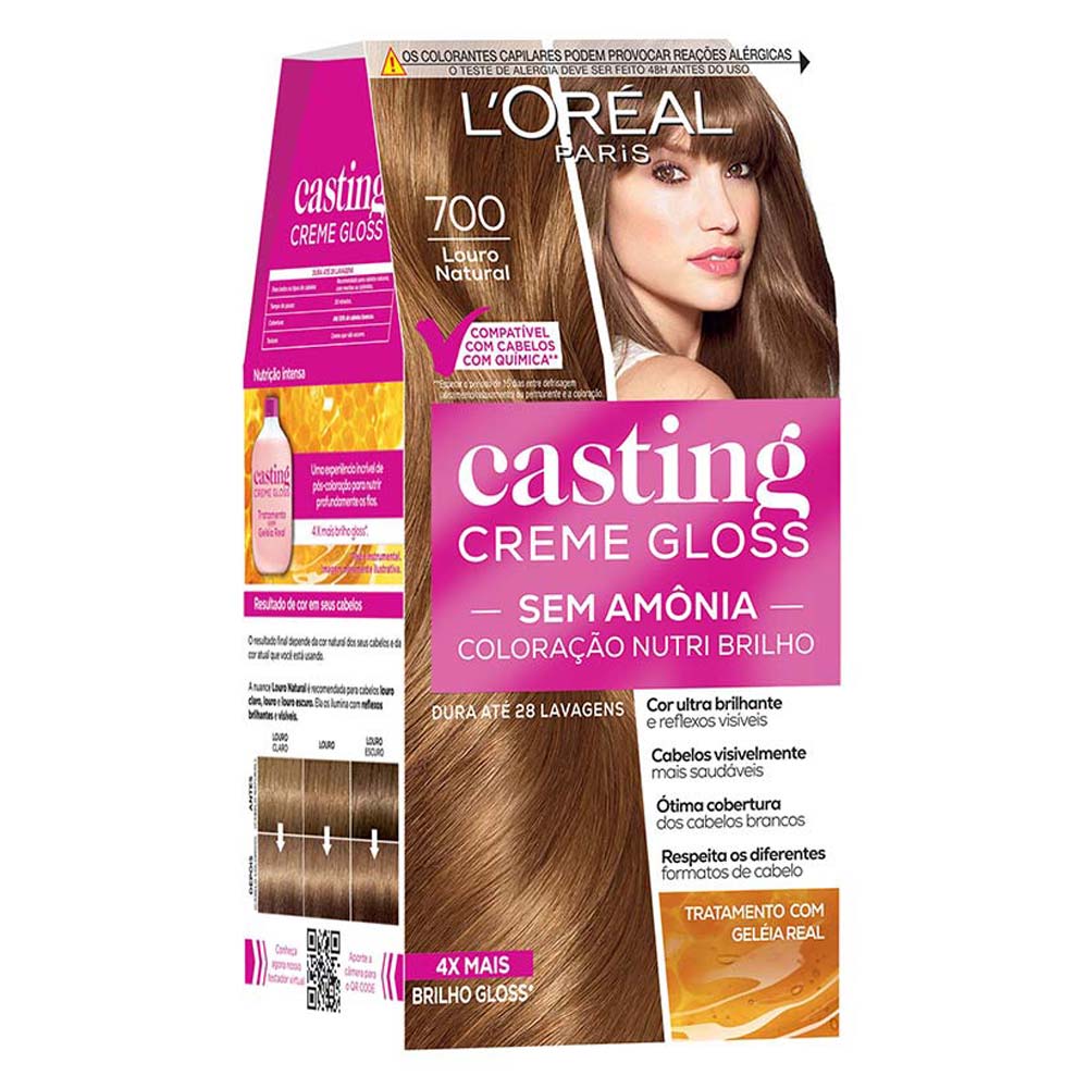 Coloração Casting Creme Gloss L'oréal Paris 700 Louro Natural