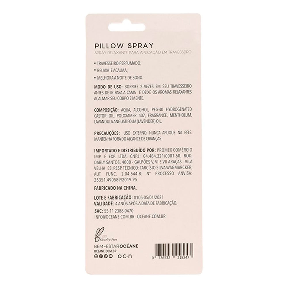 Spray Relaxante para Travesseiro Océane Pillow Spray - 30ml Lavanda