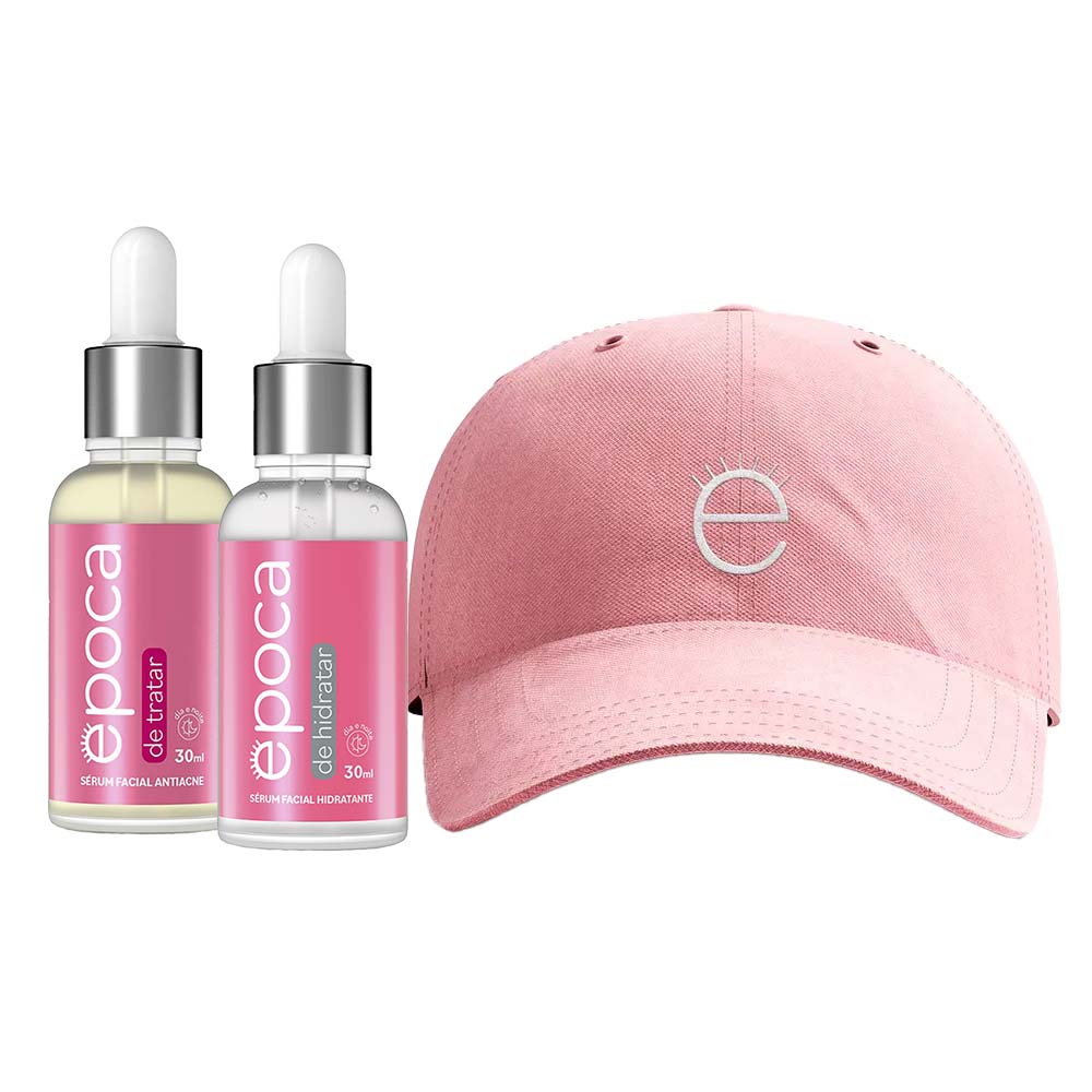 Época By Dermage Kit – Época De Hidratar 30ml + Época De Tratar 30ml + Boné Época Cosméticos Kit
