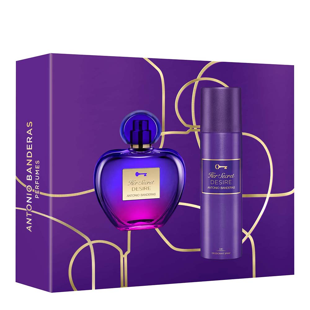 Kit Banderas Her Secret Desire Eau De Toilette 80ml + Desodorante Corporal 150ml