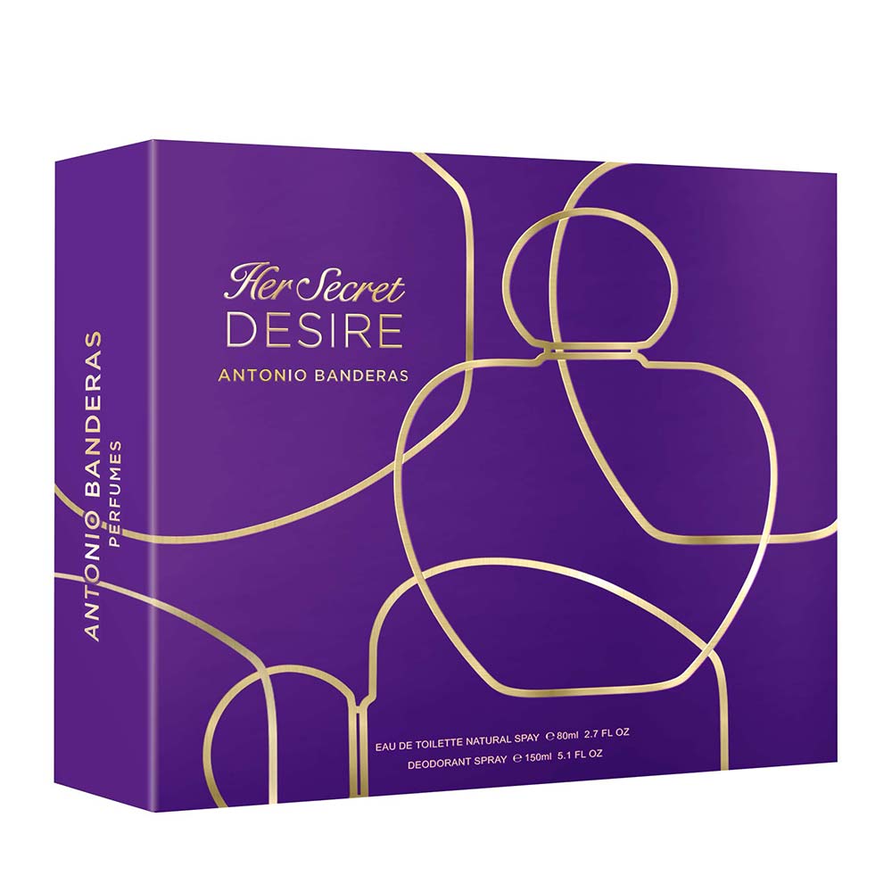 Kit Banderas Her Secret Desire Eau de Toilette 80ml + Desodorante Corporal 150ml