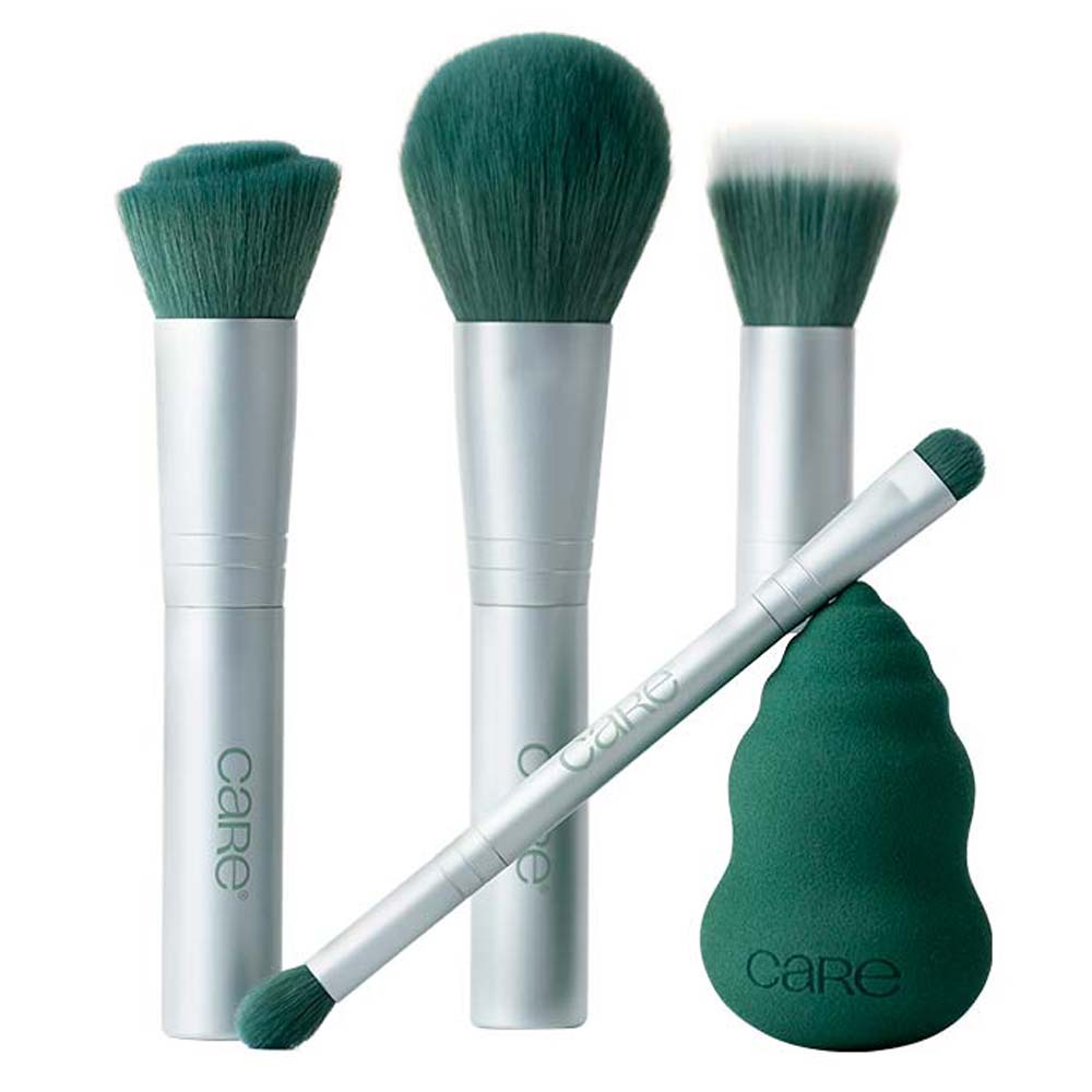 Care Natural Beauty Kit com 4 Pinceis + Esponja Kit
