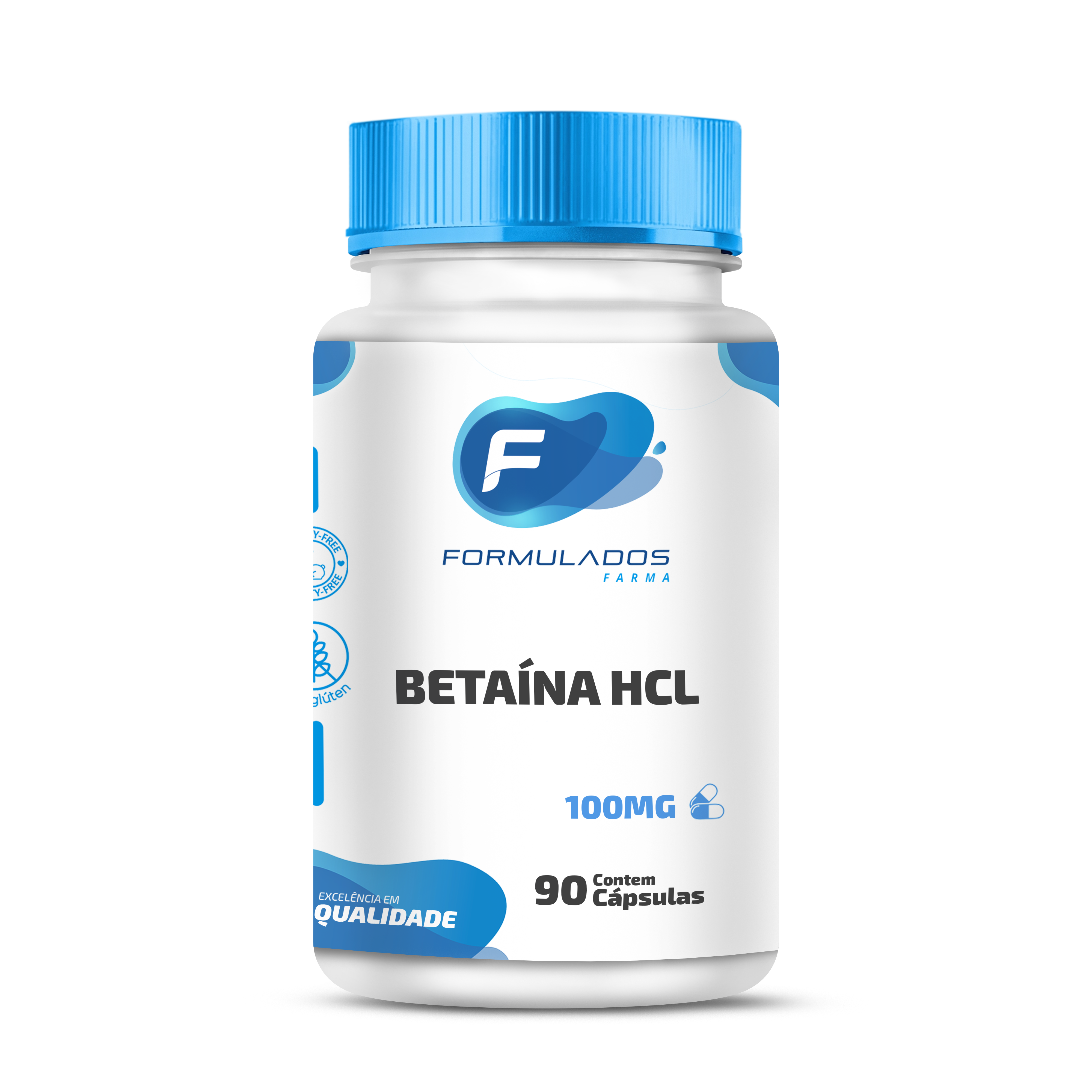 Cloridrato De Betaína 100mg 90 Cápsulas