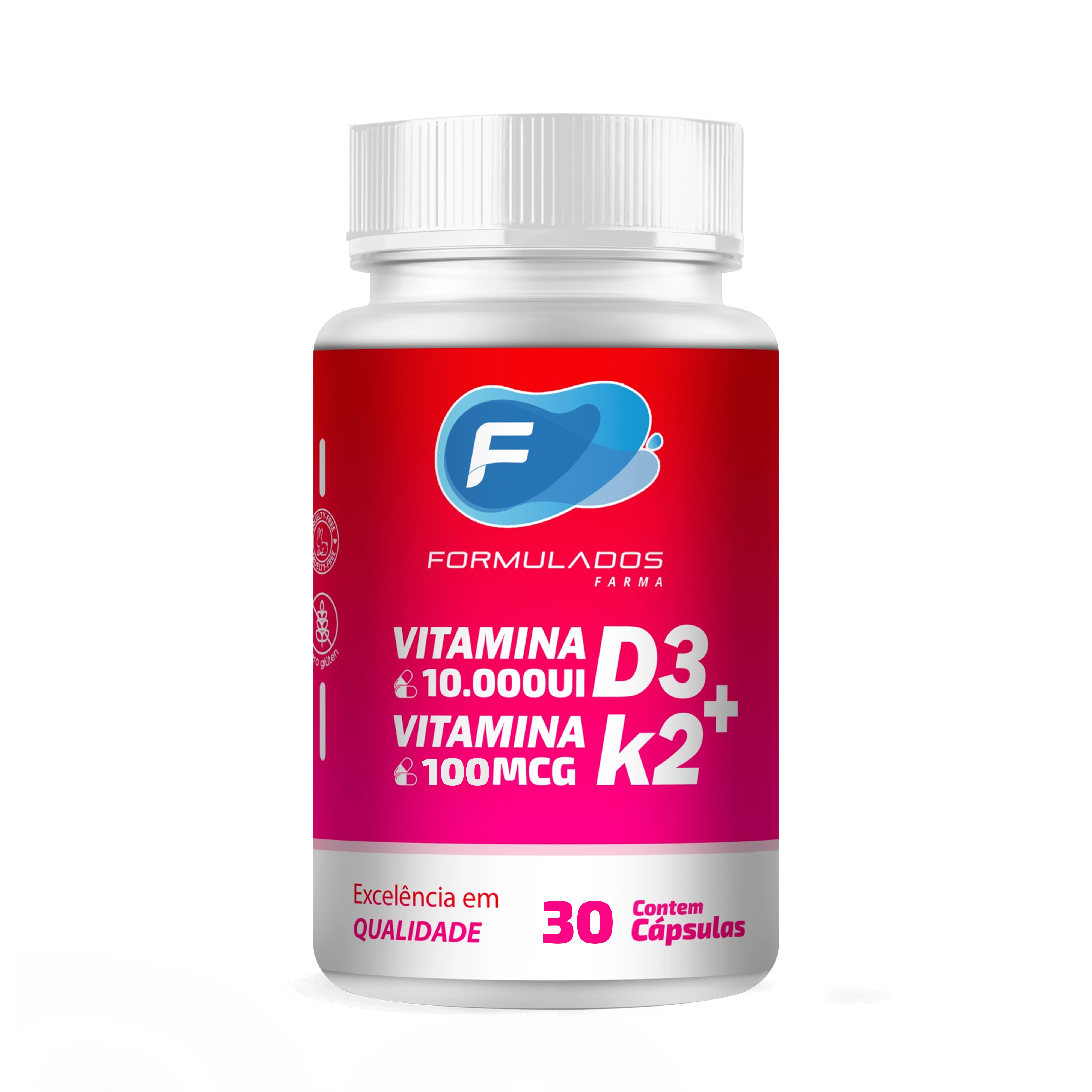 Vitamina K2 100mcg + Vitamina D3 10.000ui - 240 cápsulas
