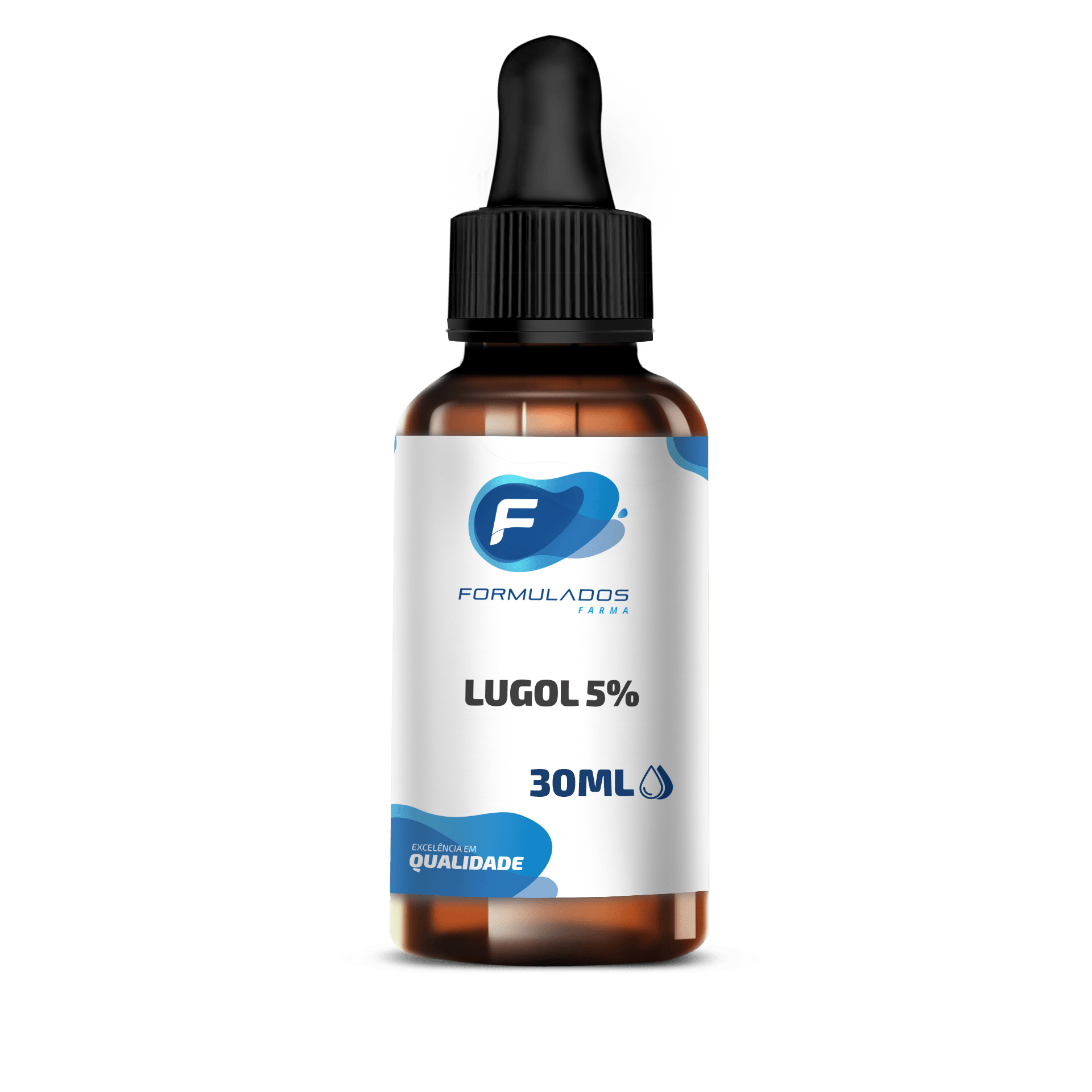 Solução de Lugol 5% Iodo Inorgânico (Iodeto de Potássio + Iodo metaloide) 30mla