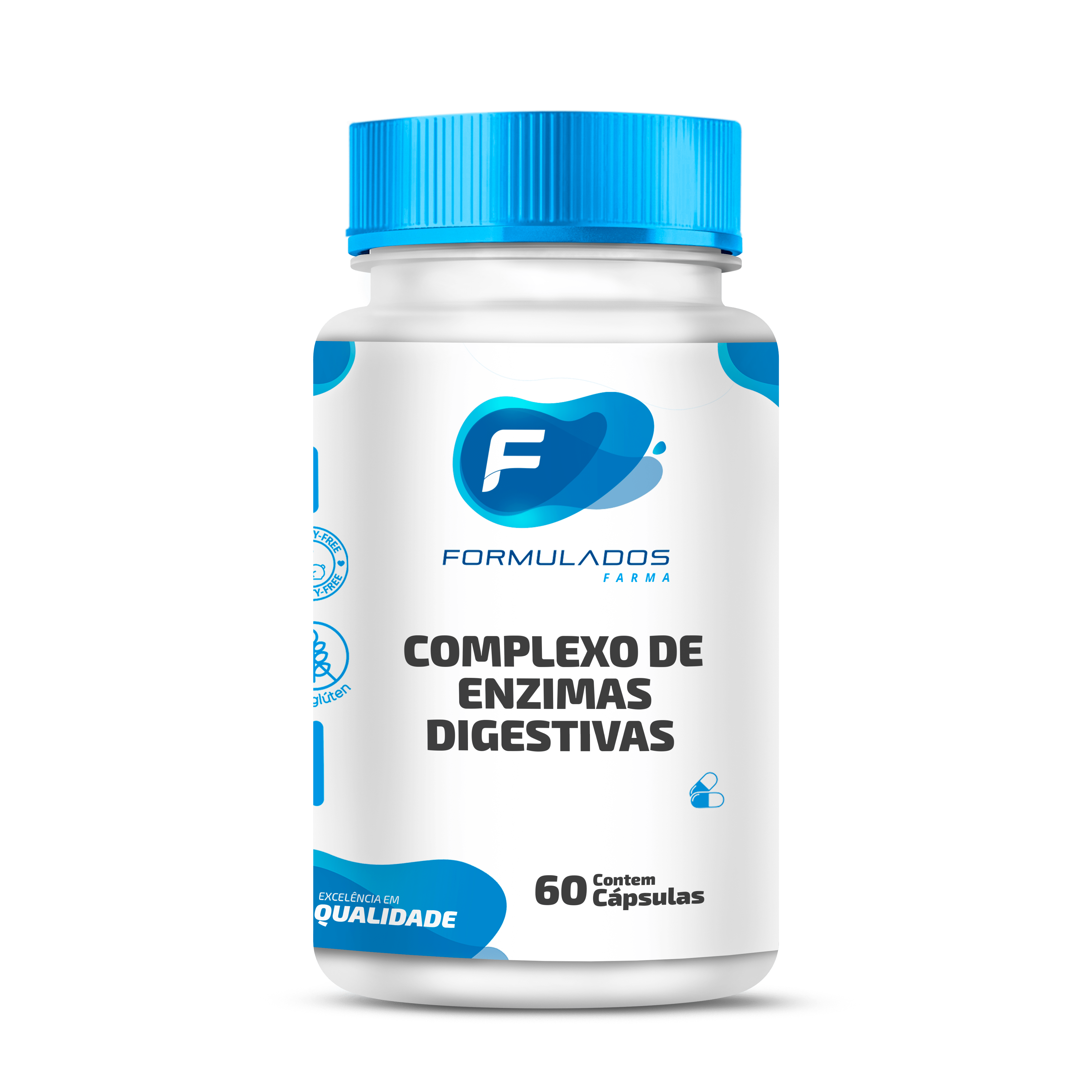 Complexo De Enzimas Digestivas 60 Cápsulas