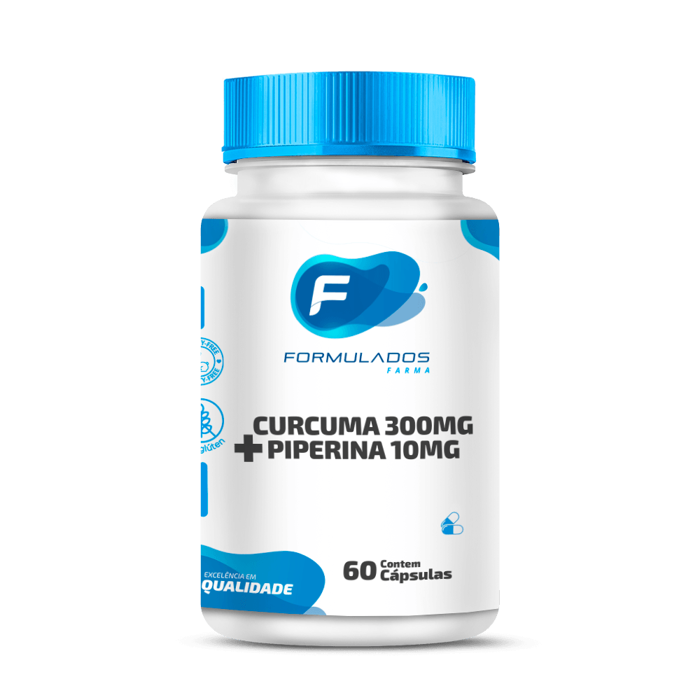 Curcuma 300mg + piperina 10mg  120 cápsulas