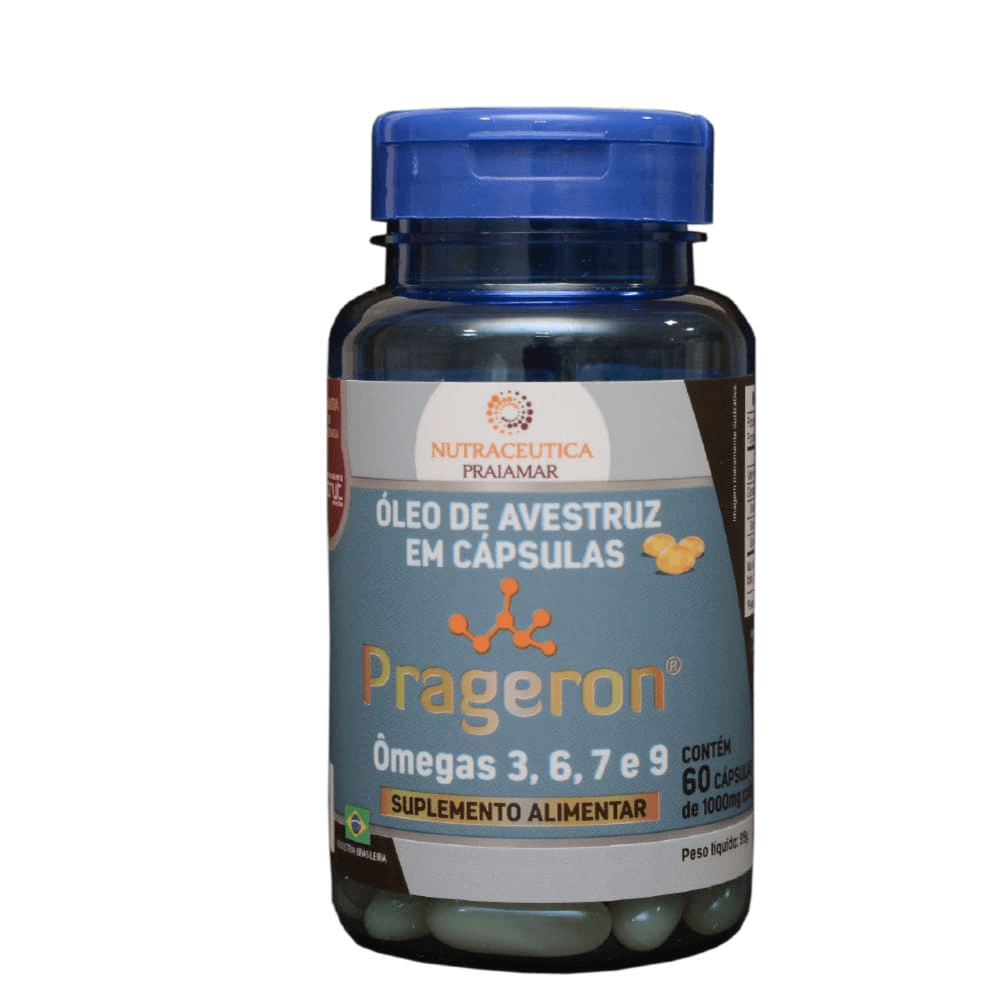 Prageron Óleo de Avestruz 60 Cápsulas de 1000mg