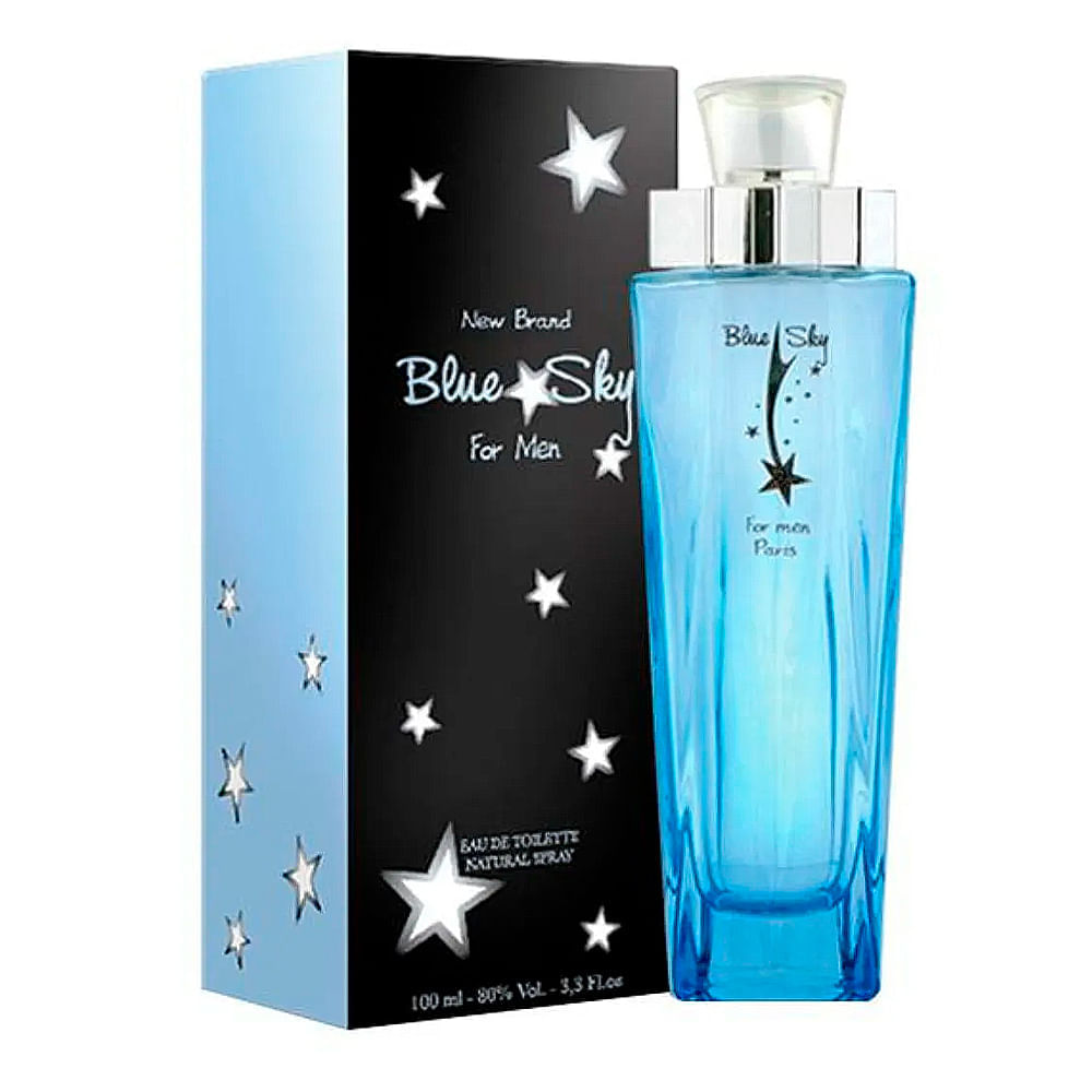 Perfume Masculino New Brand Blue Sky For Men Eau de Toilette 100ml