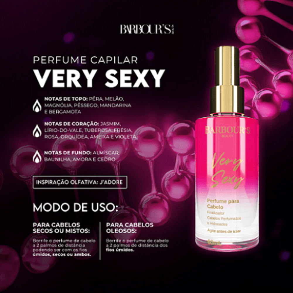 Perfume Capilar Barbour's Beauty Very Sexy 60ml