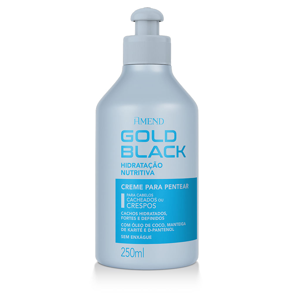 Creme De Pentear Amend Gold Black Hidratação Nutritiva 250ml