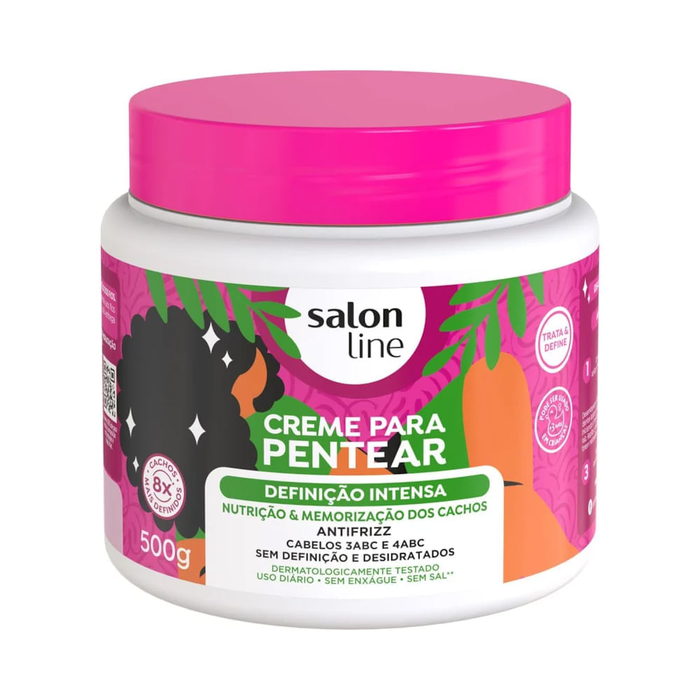 Creme Para Pentear Salon Line Definição Intensa 500g