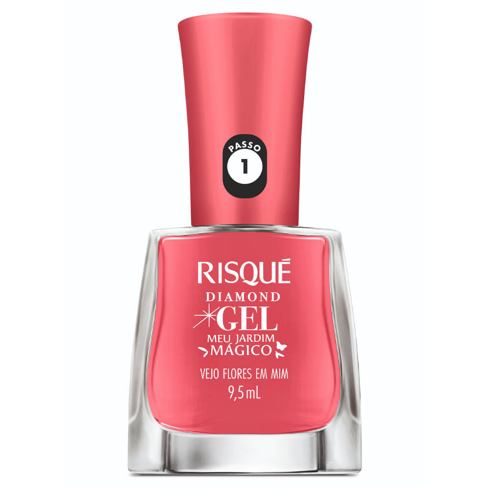 Esmalte Risqué Diamond Gel Meu Jardim Mágico Vejo Flores em Mim 9,5ml