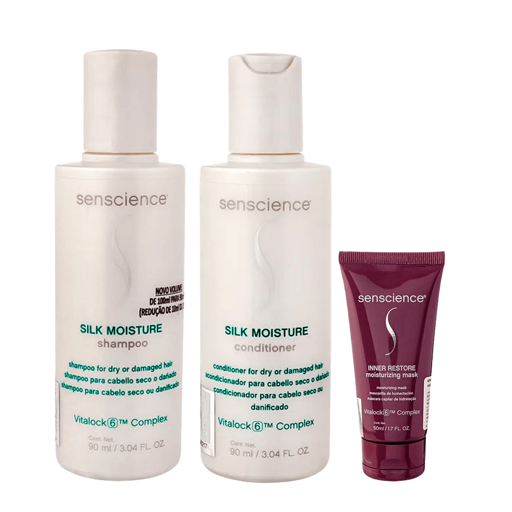 Kit Senscience Moisture Shampoo 90ml + Condicionador 90ml + Máscara 50ml