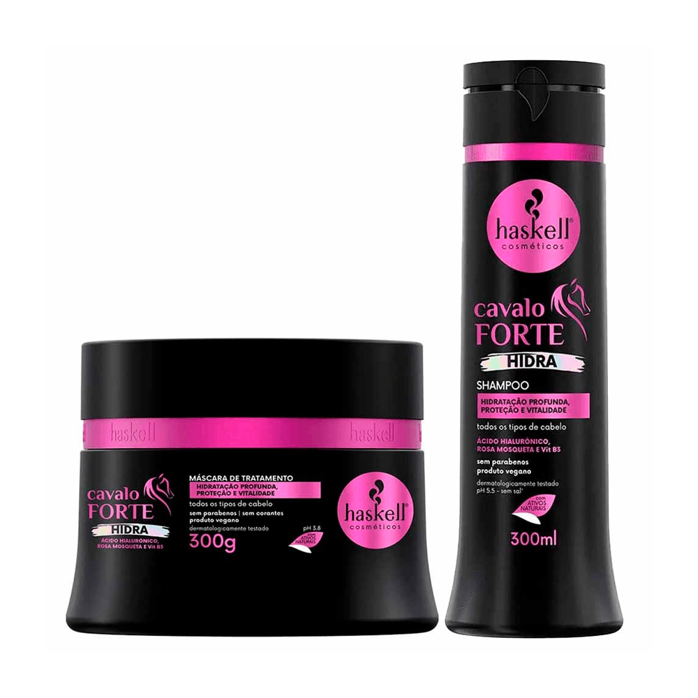 Kit Haskell Hidra Cavalo Forte Shampoo + Máscara