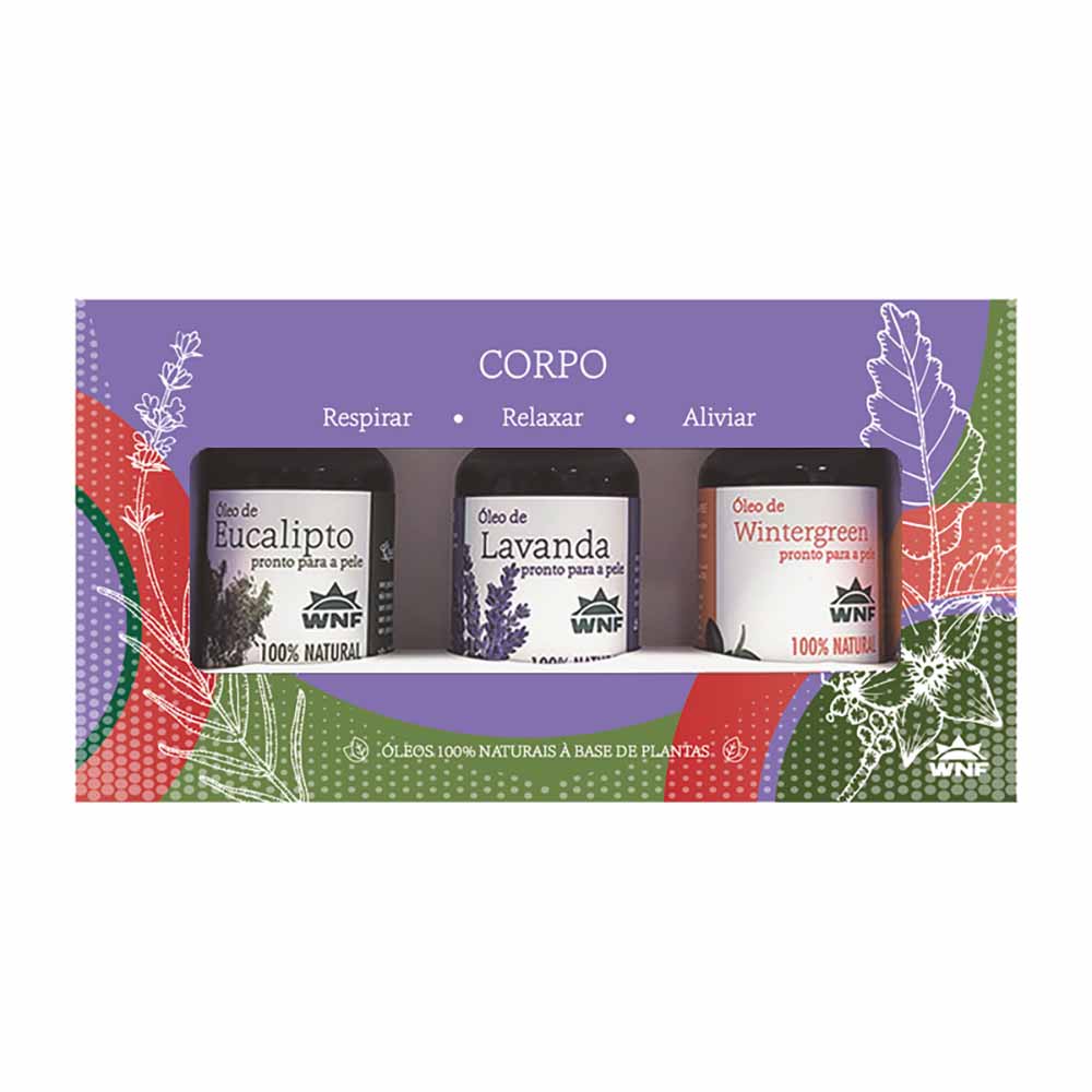 Kit Óleos Vegetais WNF Pronto Para o Corpo 3 Unidades 30ml