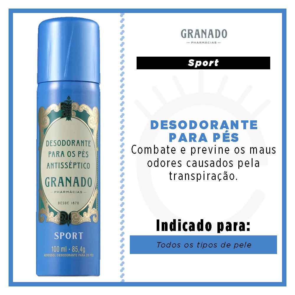Desodorante Aerossol para Pés Granado Sport 100ml