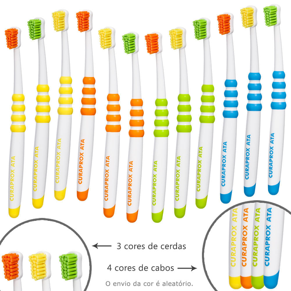 Escova Dental ATA CS4060b Curaprox Cores Sortidas 1 Unidade