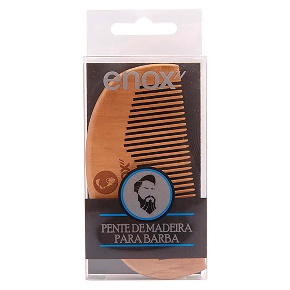 Pente De Madeira Enox Para Barbas