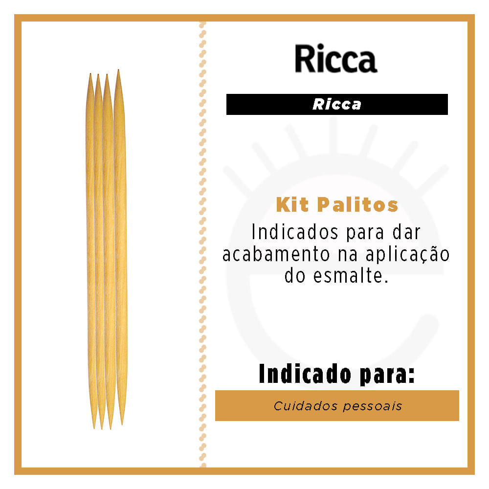 Palitos de Cutícula Ricca Madeira 4 Un