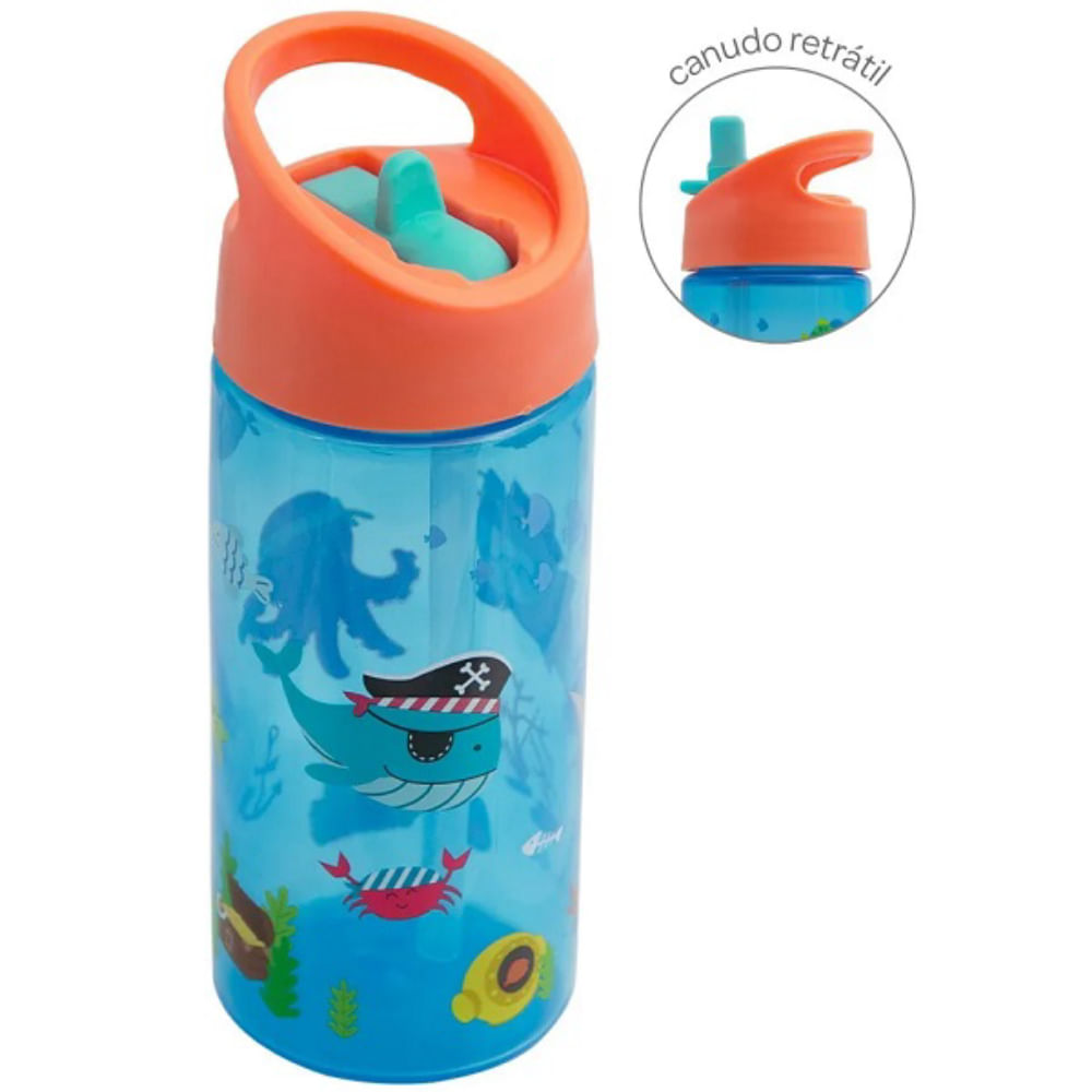 Garrafinha Infantil Canudo Retratil Buba