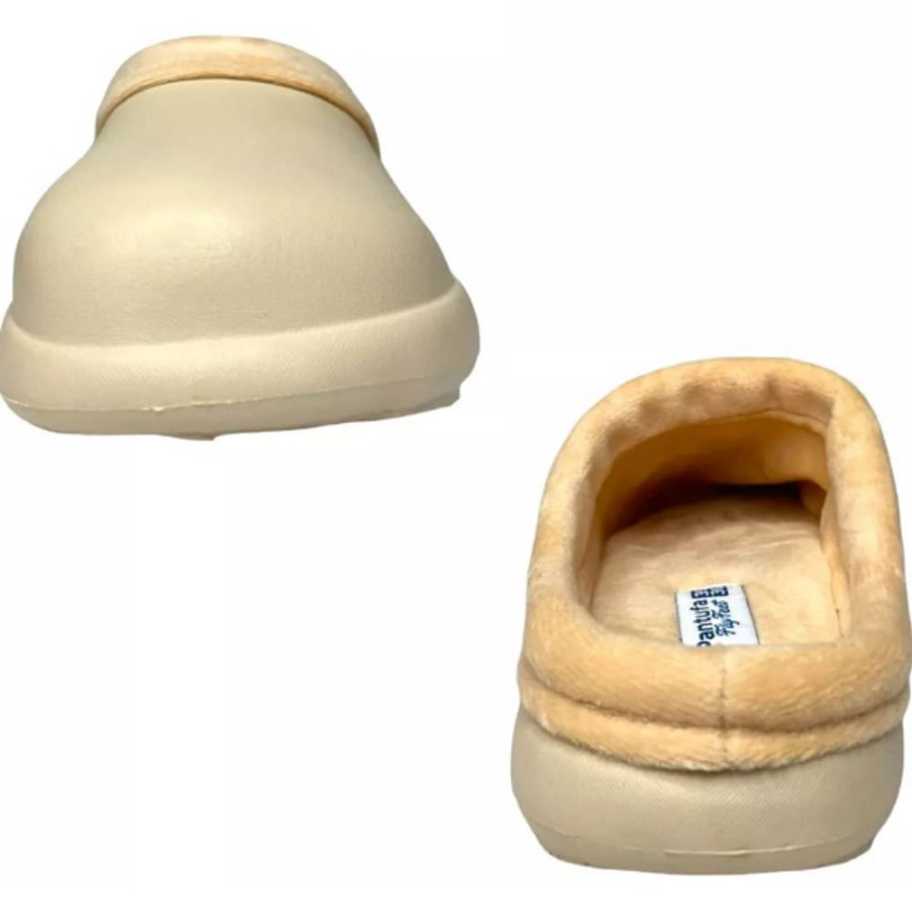 Pantufa Ortopedica FLY Feet Feminina e Masculina Forrada AC038 Bege
