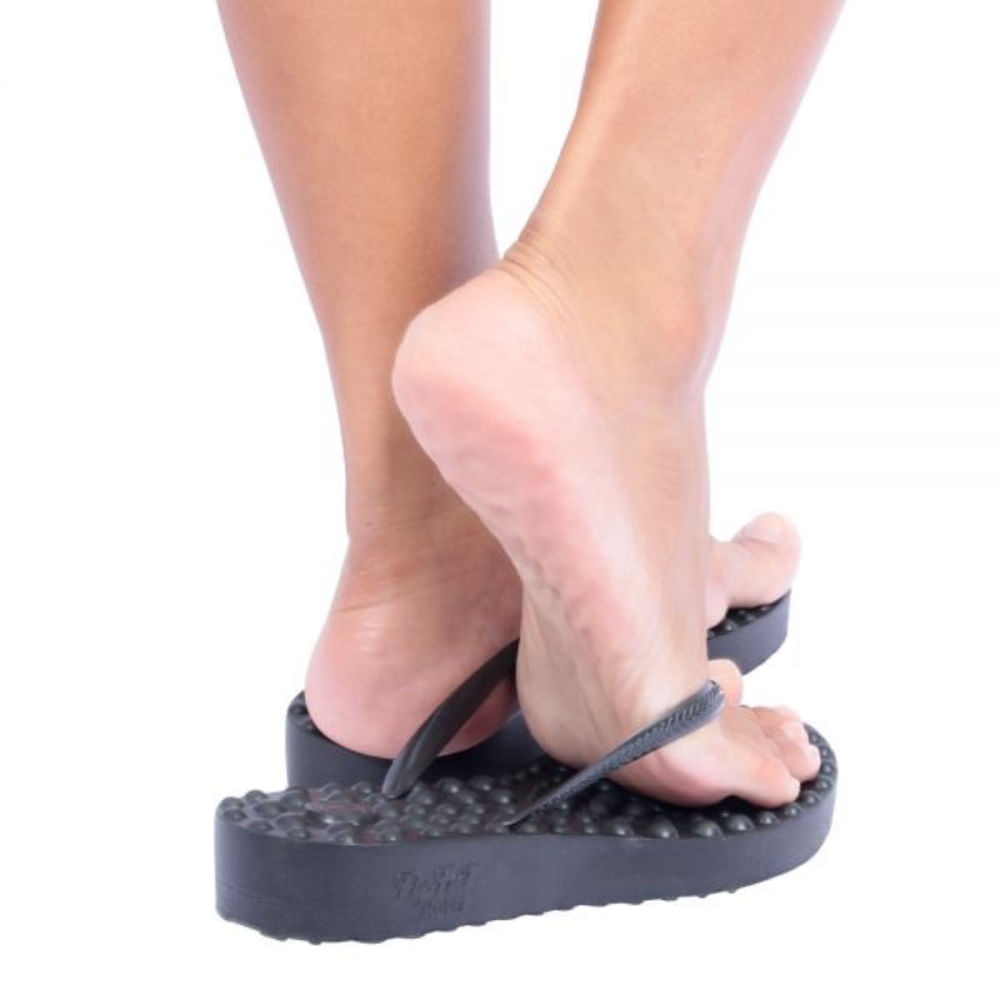 Sandalia Ortopedica Feminina Salto Anabela FLY Feet AC058 Original