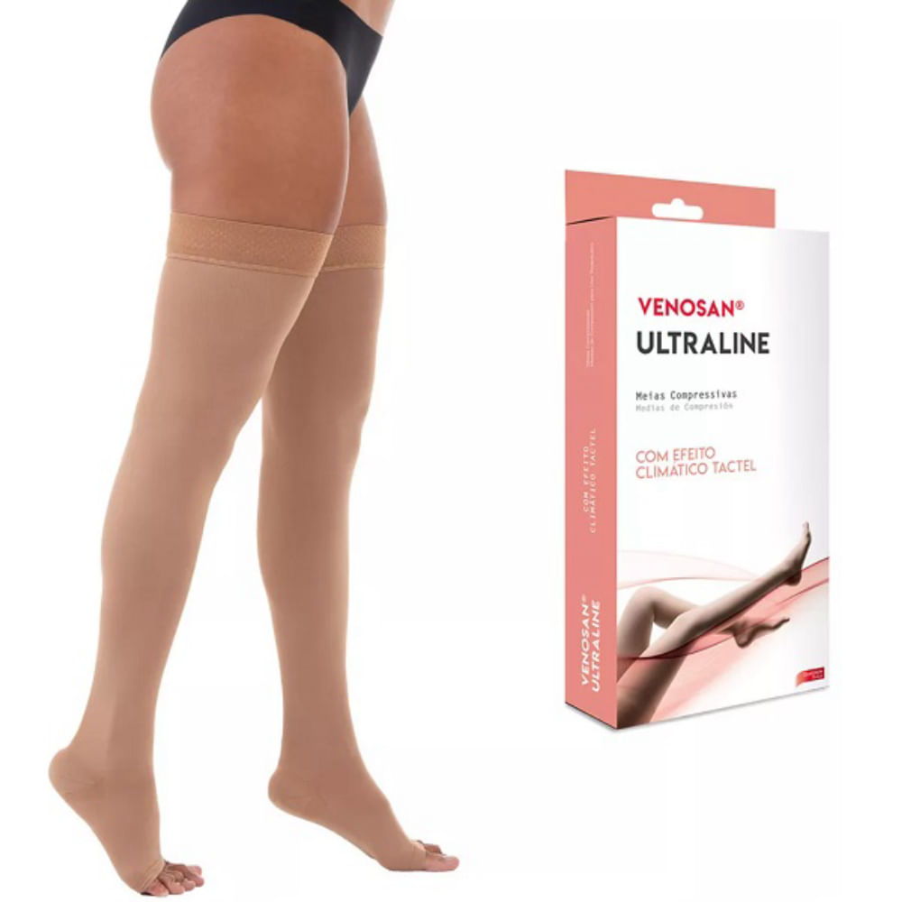 Meia de Compressão Venosan 7/8 20-30MMHG Ultraline 4000 PE Aberto