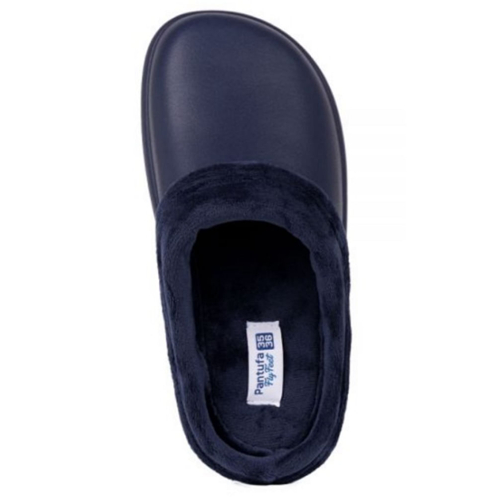 Pantufa Ortopedica FLY Feet Feminina e Masculina Forrada AC038 Azul Escuro