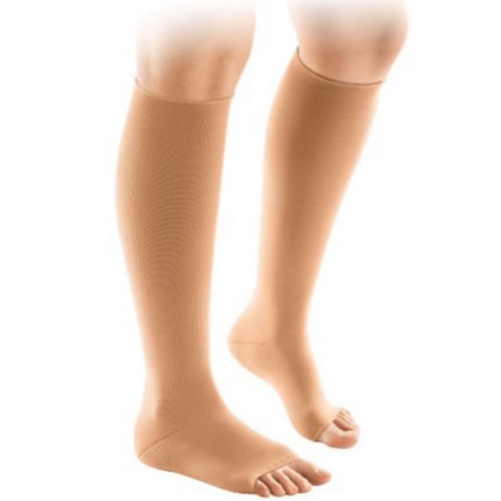 Meia 3/4 Alta Compressão 30-40 Malha Plana Flat Strong Aberto Venosan
