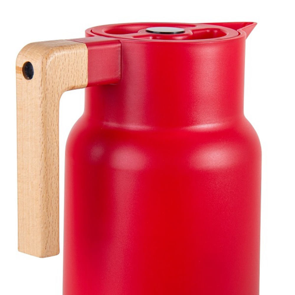 Garrafa Térmica Wood Fashion Vermelha Termopro 1 Litro