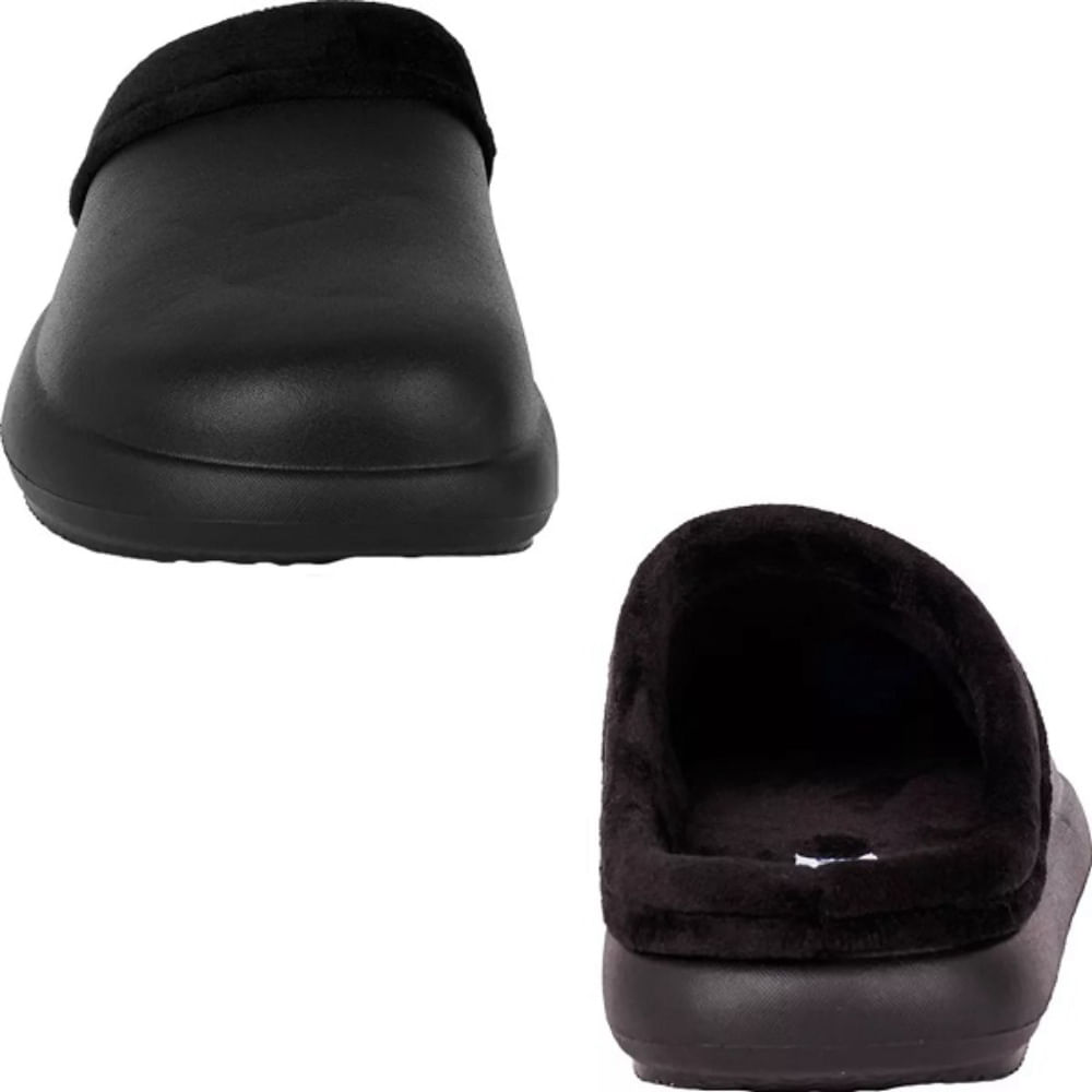 Pantufa Ortopedica FLY Feet Feminina e Masculina Forrada AC038 Preto