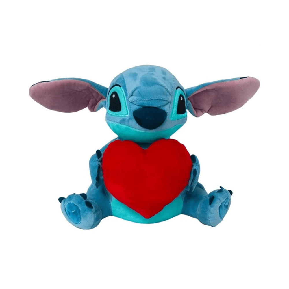Pelúcia Stitch Coração Mecanismo Multikds 30cm