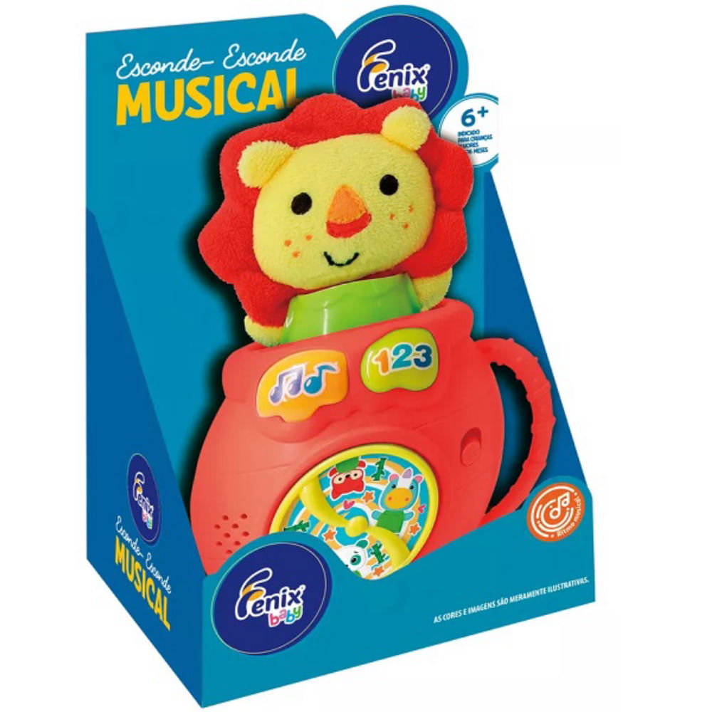 Brinquedo Musical Esconde Esconde Leão Fenix