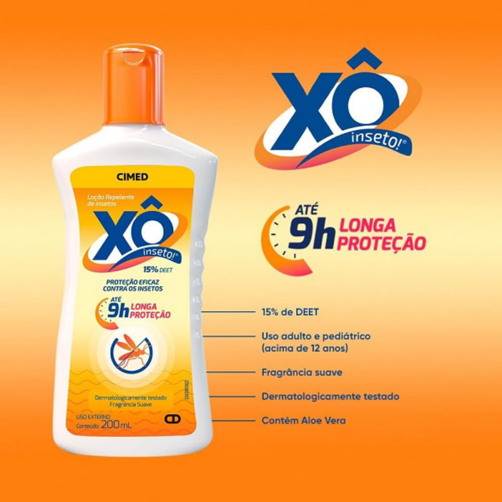 Repelente Loção XÔ Inseto Squeeze 200ml
