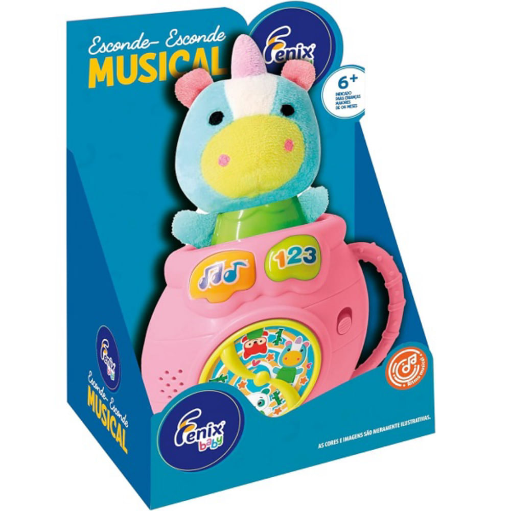 Brinquedo Musical Esconde Esconde Unicórnio Fenix