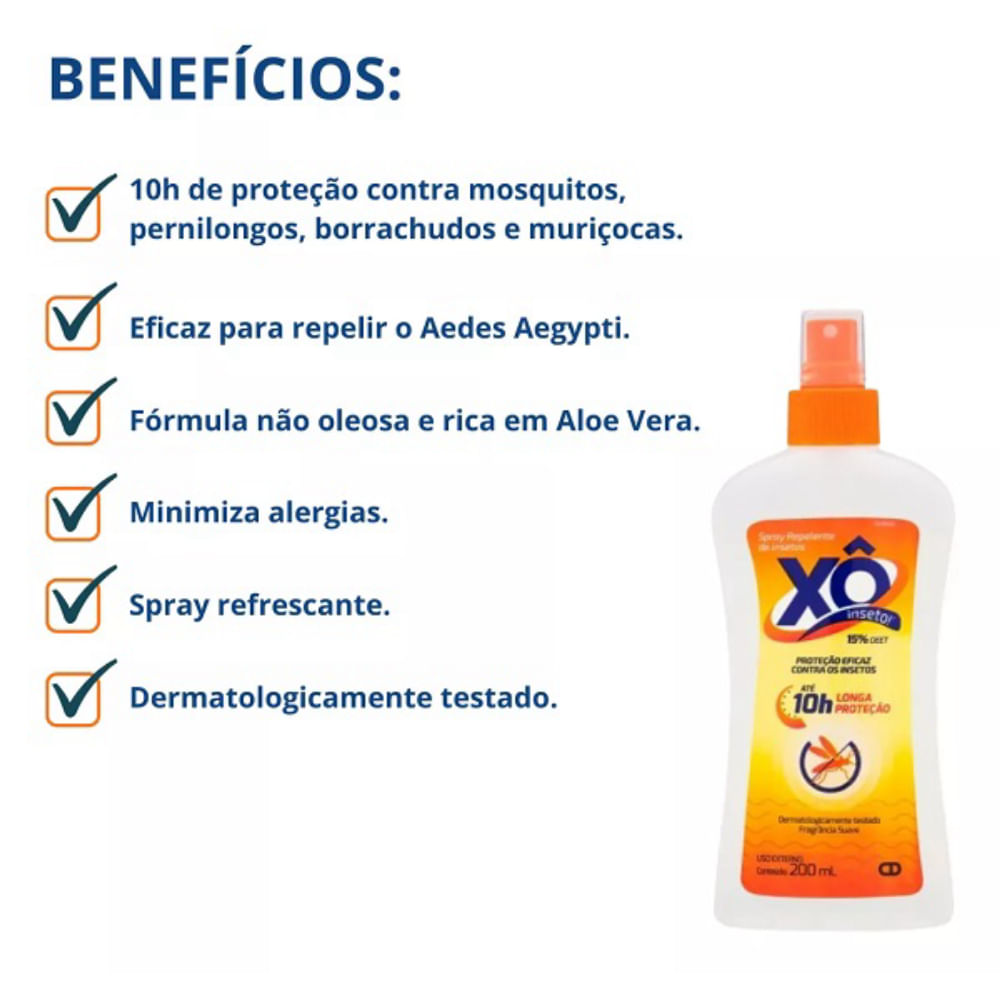 Repelente Spray Contra Dengue Cimed XÔ Inseto 200ml