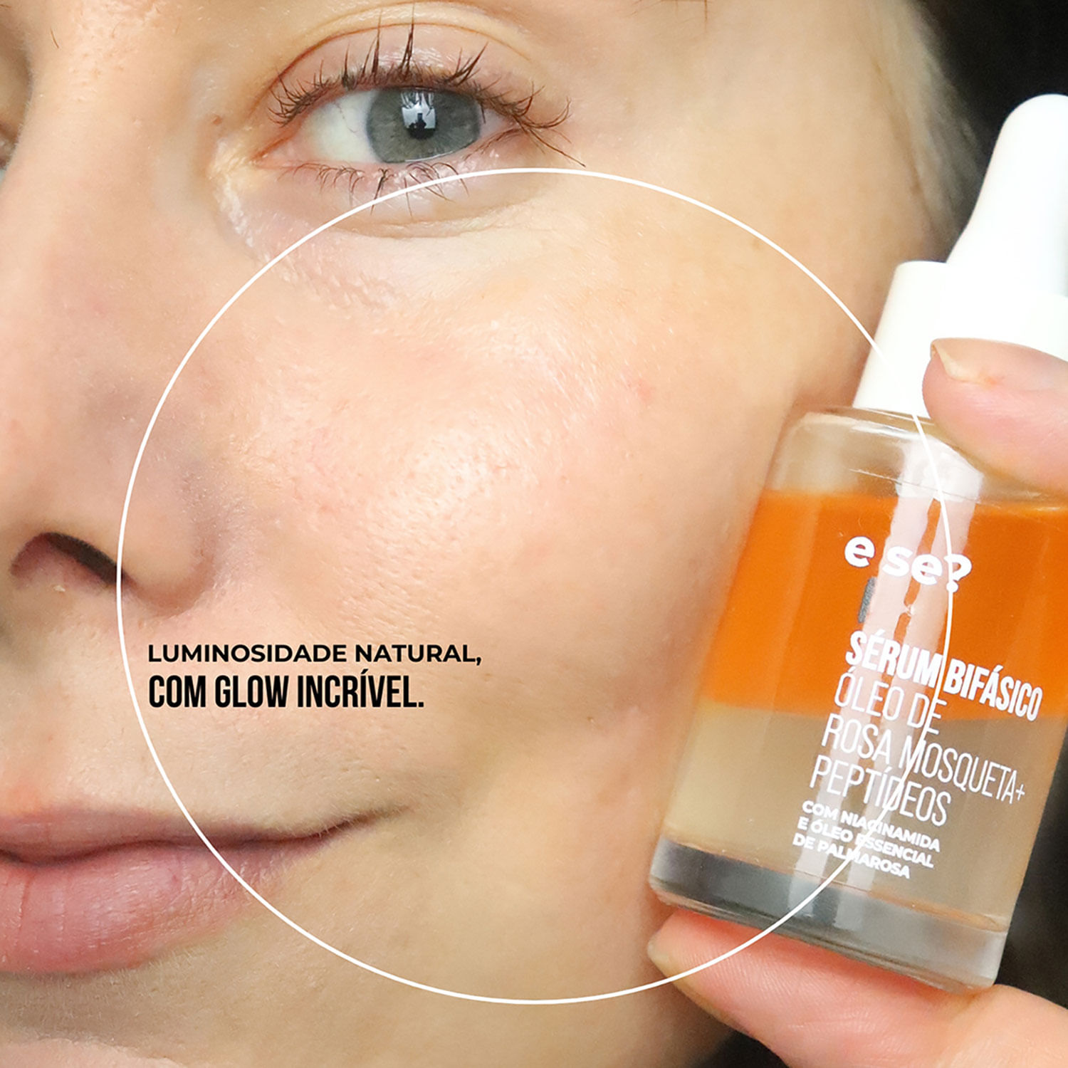 Sérum Bifásico Óleo de rosa mosqueta + Peptídeos com Niacinamida 32ml